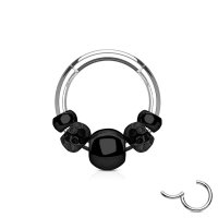 Segmentring Piercing - Klicker - Segmentklicker - Silber - Kugeln