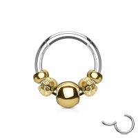 Segmentring Piercing - Klicker - Segmentklicker - Silber - Kugeln