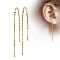 Ear Stud - Gold - Chain