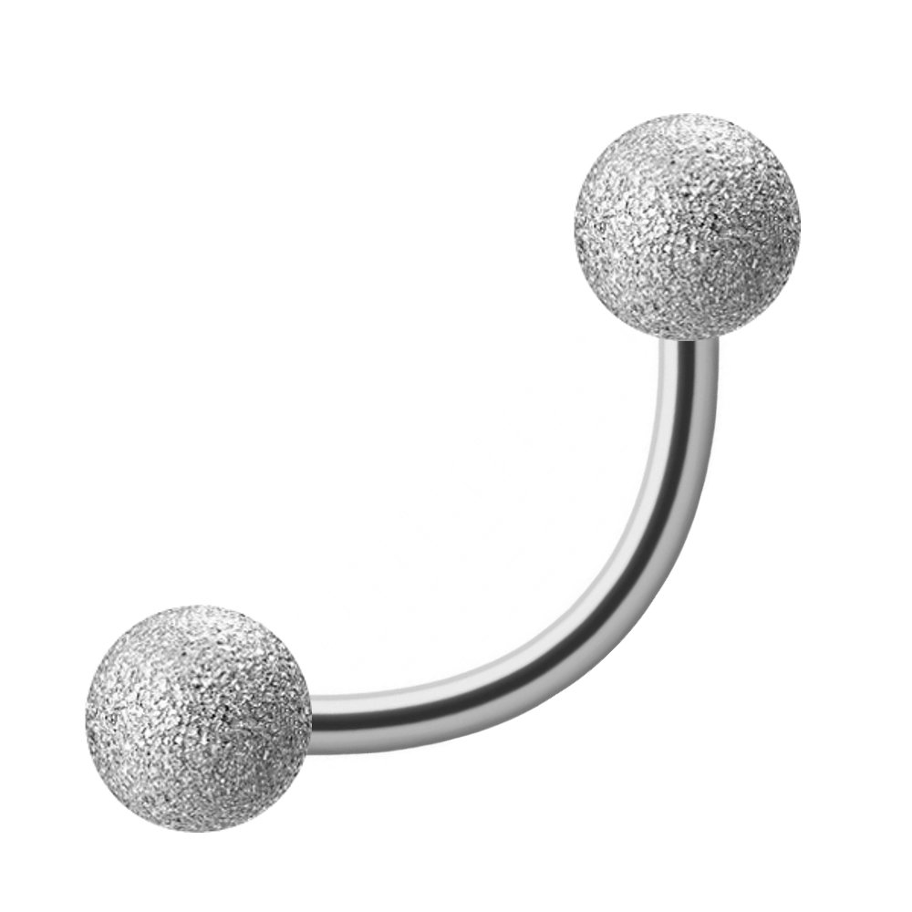 Eeddoo Piercing Banane Schwarz - Edelstahl 316L Curved Barbell, Verschiedene Größen