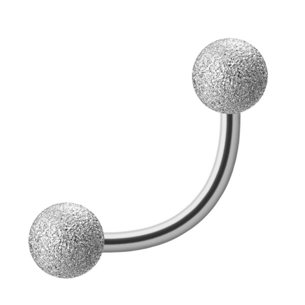 Piercing Banane - Stahl - Diamant - Silber