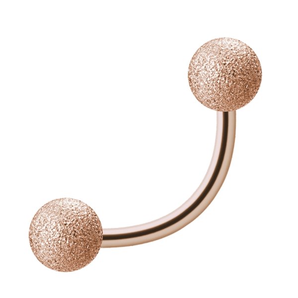 Piercing Banane - Stahl - Diamant - Rosegold