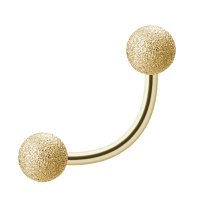 Piercing Banane - Stahl - Diamant - Gold