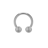 Piercing Hufeisen - Stahl - Diamant - Silber