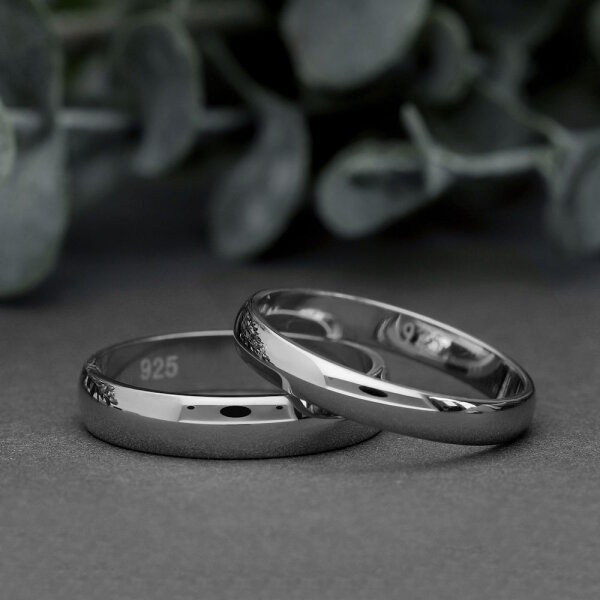 Treuheld 925 Sterling Silber Ring In Diamant-Optik – Sandgestrahlt, 48 Größen & Breiten, Auch Als Hochzeitsring Perfekt