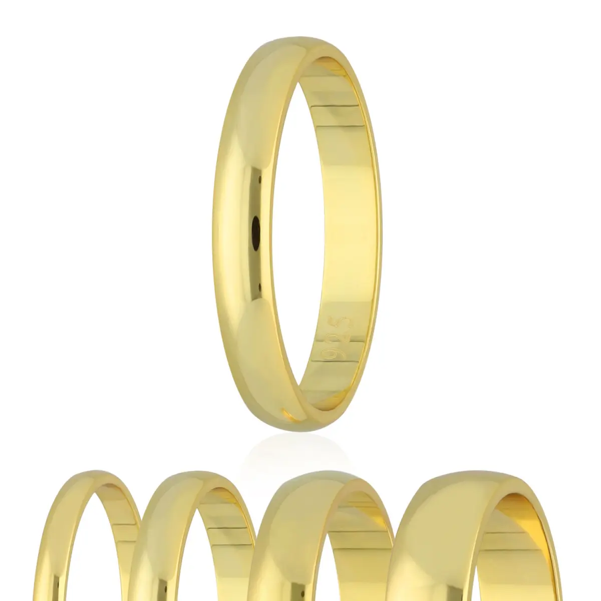 Goldener 925 Sterling Silber Ring