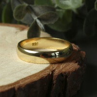 Ring - 925 Silber - Glänzend - 4 Breiten - Gold