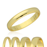Ring - 925 Silber - Glänzend - 4 Breiten - Gold