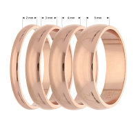 Ring - 925 Silber - Glänzend - 4 Breiten - Rosegold