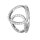 Ring - 925 Silber - Kristalle - Schlaufen