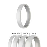 Ring - Stainless Steel - 4 Width - Matte - Silver