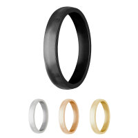 Ring - Edelstahl - 4 Breiten - Matt - Schwarz [29.] - Breite: 4mm - Ringgröße: 53