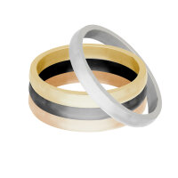 Ring - Edelstahl - 4 Breiten - Matt - Gold