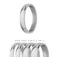 Ring - Stainless Steel - 4 Width - Shiny - Silver