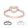 Ring - 925 Silber - Herz - Kristalle