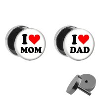 Motiv Fake Plug Set - I love Mom and Dad