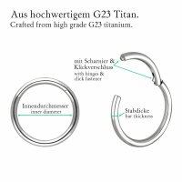 TITAN SEGMENT CLICKER Piercing - 68 Varianten