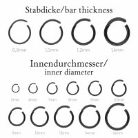 TITAN SEGMENT CLICKER Piercing - 68 Varianten