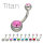Piercing Banane - Titan - Silber - 2 Kristalle