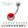 Piercing Banane - Titan - Silber - Kristall