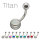 Piercing Banane - Titan - Silber - Kristall