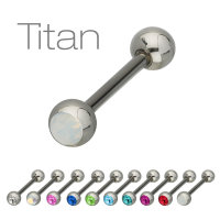 Piercing Stab - Titan - Silber - 1 Kristall