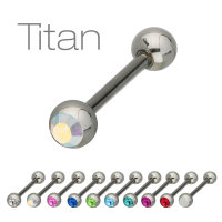 Piercing Stab - Titan - Silber - 1 Kristall