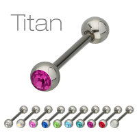 Piercing Stab - Titan - Silber - 1 Kristall