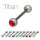 Piercing Stab - Titan - Silber - 1 Kristall