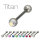 Piercing Stab - Titan - Silber - 1 Kristall