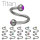 Piercing Spirale - Titan - Silber - Kristalle