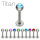 Piercing Labret - Titan - Silber - Kristall