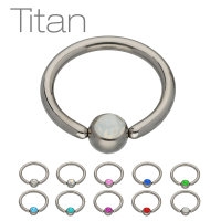 Piercing Klemmring - Titan - Silber - Kristall