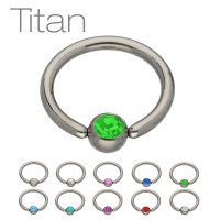 Piercing Klemmring - Titan - Silber - Kristall