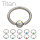 Piercing Klemmring - Titan - Silber - Kristall