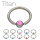 Piercing Klemmring - Titan - Silber - Kristall