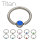 Piercing Klemmring - Titan - Silber - Kristall