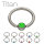 Piercing Klemmring - Titan - Silber - Kristall