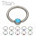 Piercing Klemmring - Titan - Silber - Kristall