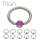 Piercing Klemmring - Titan - Silber - Kristall