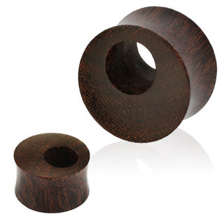 Holz Ohr Plug - Tamarind Holz - Tunnel Loch