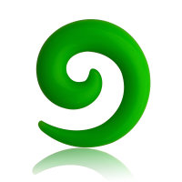 Spiral Taper - Acrylic - Green