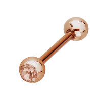 Piercing Stab - Stahl - Rosegold - 1 Kristall