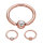 Piercing Klemmring - Stahl - Rosegold - Kristall