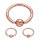 Piercing Klemmring - Stahl - Rosegold - Kristall