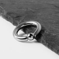 Piercing Klemmring - Stahl - Silber - Spring Ball Clip In