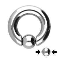 Piercing Klemmring - Stahl - Silber - Spring Ball Clip In [03.] - 4.0 x 12 mm (Kugel: 6mm)