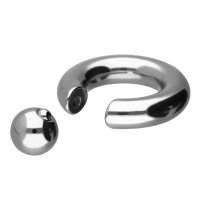 Piercing Klemmring - Stahl - Silber - Spring Ball Clip In [04.] - 4.0 x 16 mm (Kugel: 6mm)