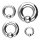 Piercing Klemmring - Stahl - Silber - Spring Ball Clip In [11.] - 8.0 x 19 mm (Kugel: 12mm)