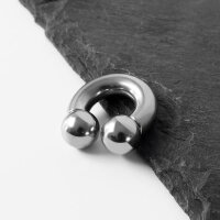 Silbernes Piercing Hufeisen mit Innengewinde